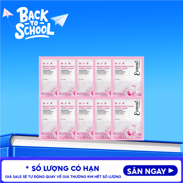  Combo 10 Miếng Mặt Nạ Emmié By HappySkin Cấp Ẩm, Dưỡng Sáng Da Tencel Mask 