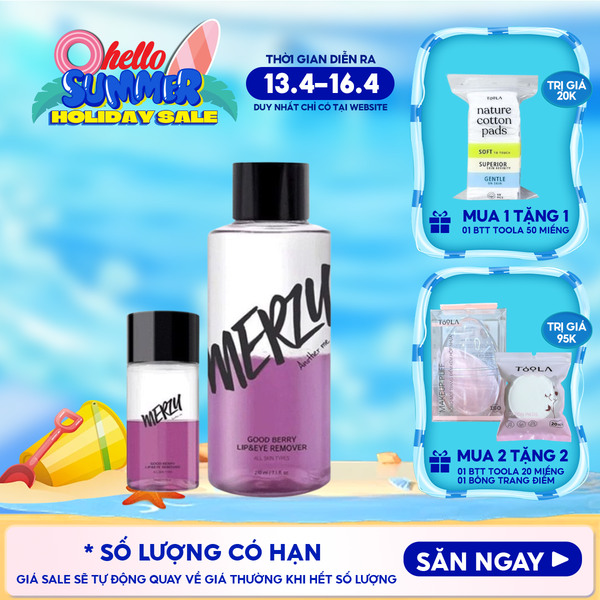  Nước Tẩy Trang Mắt Môi Merzy Good Berry Lip Eye Remover 