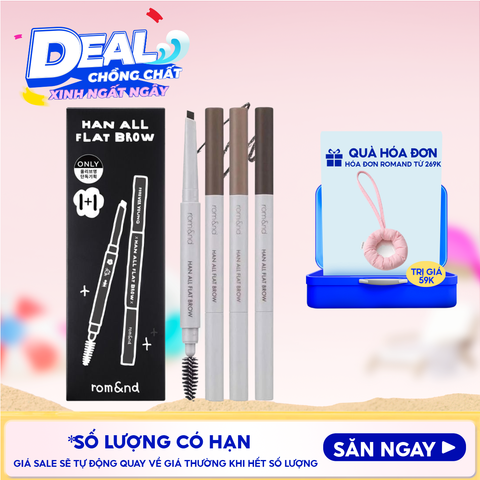 Chì Kẻ Mày Ngang Romand Cho Chân Mày Sắc Nét, Lâu Trôi Han All Flat Brow