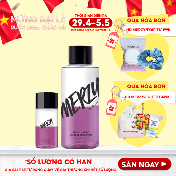  Nước Tẩy Trang Mắt Môi Merzy Good Berry Lip Eye Remover 