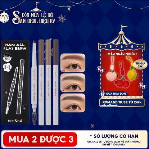 Chì Kẻ Mày Ngang Romand Cho Chân Mày Sắc Nét, Lâu Trôi Han All Flat Brow