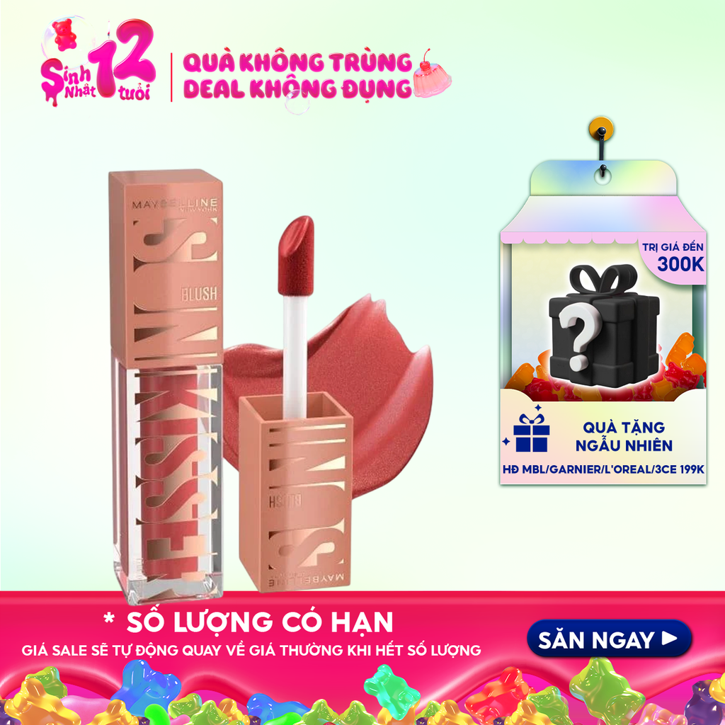 Má Hồng Kem Maybelline Căng Mọng, Bền Màu Sunkisser Blush 4.7ml