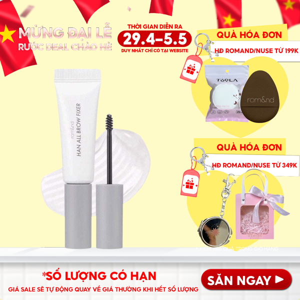  Gel Trong Suốt Cố Định Lông Mày Romand Tự Nhiên Han All Brow Fixer - Han All Line 9g 
