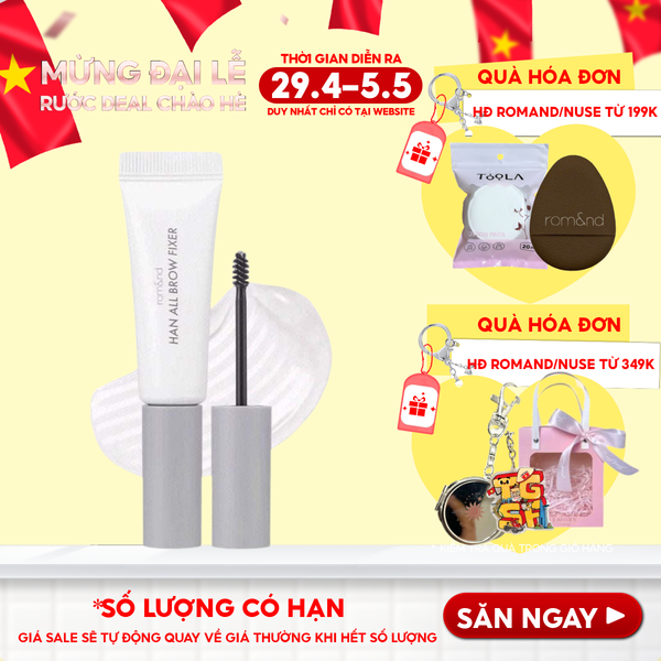  Gel Trong Suốt Cố Định Lông Mày Romand Tự Nhiên Han All Brow Fixer - Han All Line 9g 