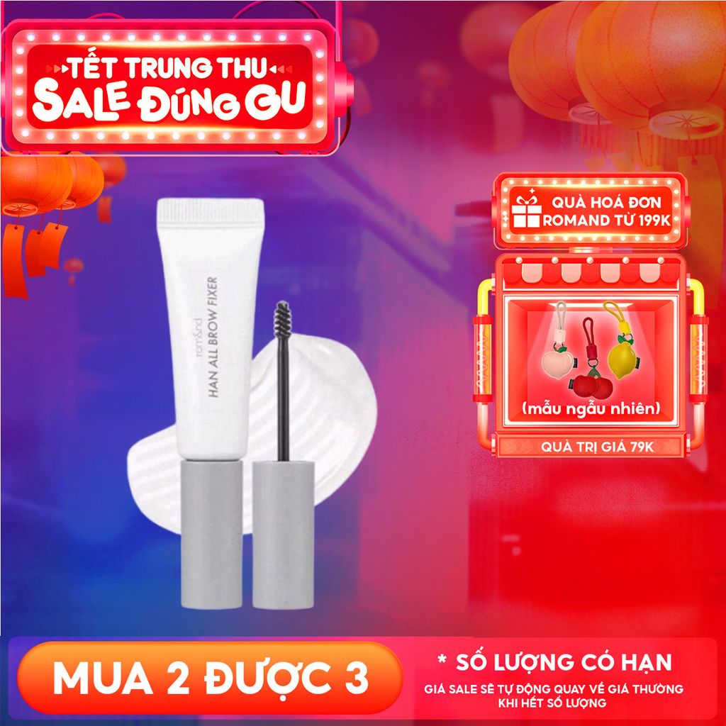 Gel Trong Suốt Cố Định Lông Mày Romand Tự Nhiên Han All Brow Fixer - Han All Line 9g