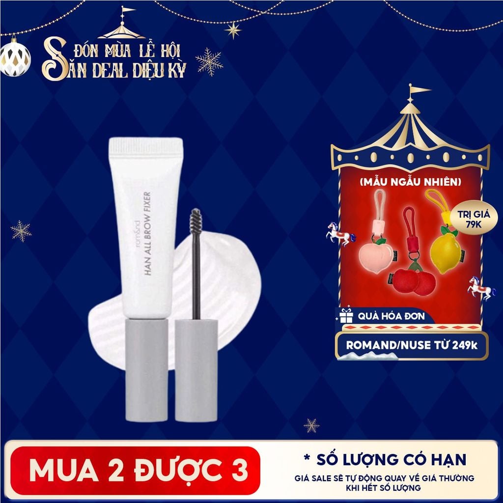 Gel Trong Suốt Cố Định Lông Mày Romand Tự Nhiên Han All Brow Fixer - Han All Line 9g