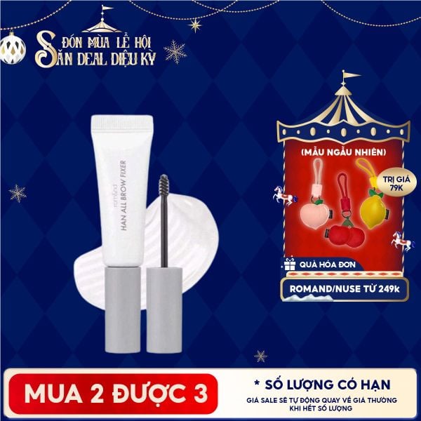  Gel Trong Suốt Cố Định Lông Mày Romand Tự Nhiên Han All Brow Fixer - Han All Line 9g 