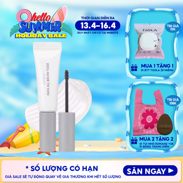  Gel Trong Suốt Cố Định Lông Mày Romand Tự Nhiên Han All Brow Fixer - Han All Line 9g 