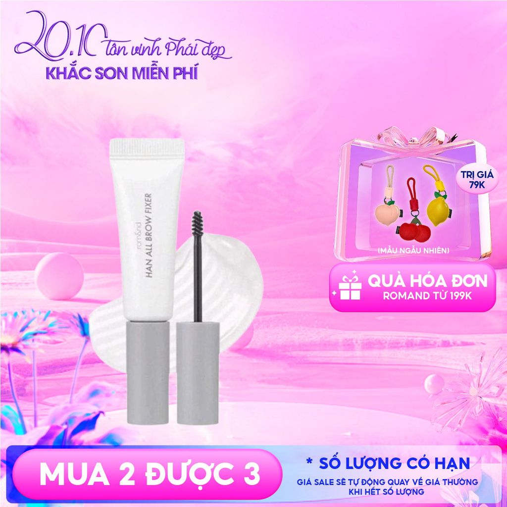Gel Trong Suốt Cố Định Lông Mày Romand Tự Nhiên Han All Brow Fixer - Han All Line 9g