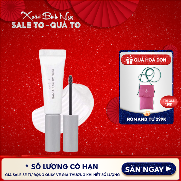  Gel Trong Suốt Cố Định Lông Mày Romand Tự Nhiên Han All Brow Fixer - Han All Line 9g 