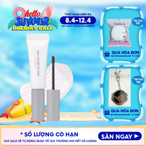  Gel Trong Suốt Cố Định Lông Mày Romand Tự Nhiên Han All Brow Fixer - Han All Line 9g 