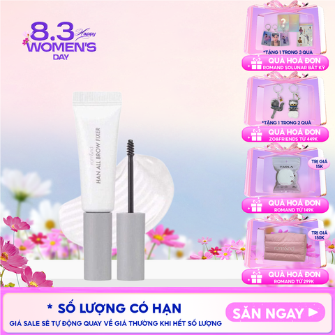 Gel Trong Suốt Cố Định Lông Mày Romand Tự Nhiên Han All Brow Fixer - Han All Line 9g
