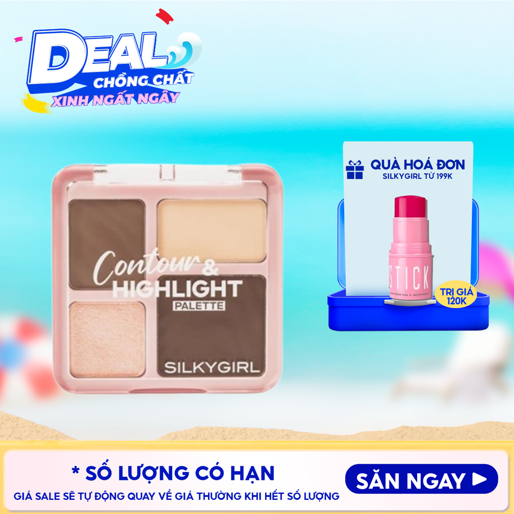 Bảng Tạo Khối Và Bắt Sáng Đa Năng Silkygirl Contour & Highlight Palette 8.3g