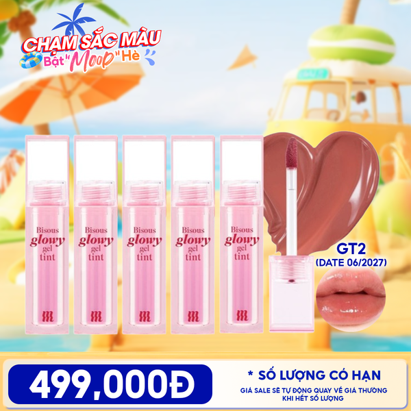  [PACK TIẾT KIỆM 26%] 5 Son Bóng Pha Lê Merzy Căng Mọng, Bền Màu Bisous Glowy Gel Tint 