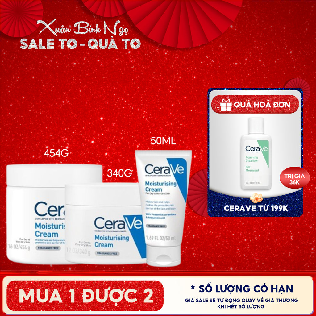 Kem Dưỡng Ẩm Cerave Dành Cho Da Khô Developed With Dermatologists Moisturising Cream