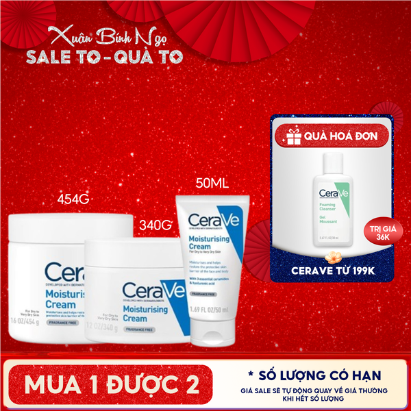  Kem Dưỡng Ẩm Cerave Dành Cho Da Khô Developed With Dermatologists Moisturising Cream 
