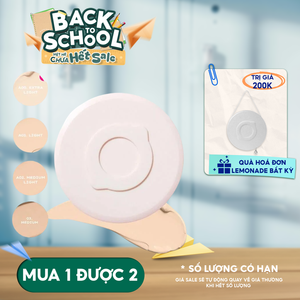 Phấn Nước Lemonade Kiềm Dầu, Che Phủ Tốt Supper Matte Cushion SPF50+/PA+++ 15g