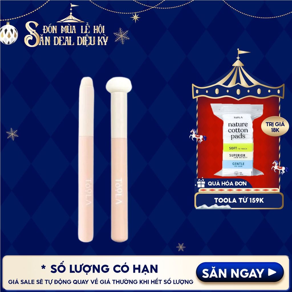[NHẬP KHẨU] Cọ TOOLA Tán Son Môi, Che Khuyết Điểm Đầu Tròn Siêu Mịn Đa Năng Brush