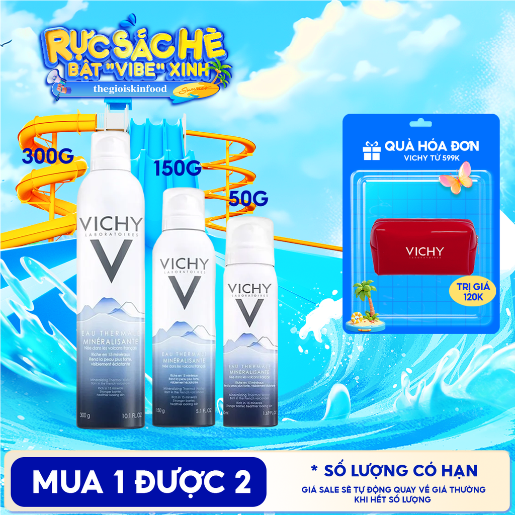 Nước Xịt Khoáng Vichy Cấp Ẩm Và Bảo Vệ Da Mineralizing Thermal Water