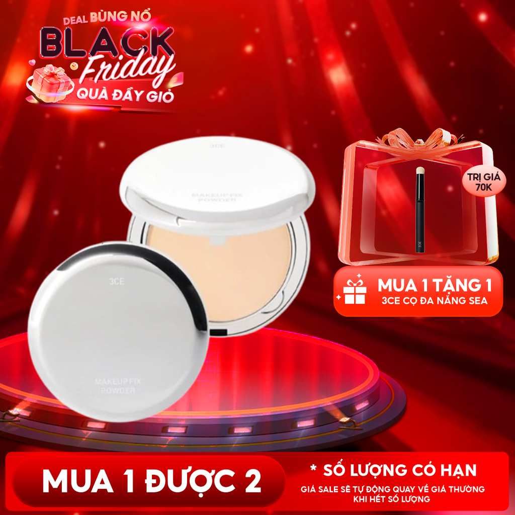 Phấn Phủ 3CE Cố Định Trang Điểm Makeup Fix Powder 9g