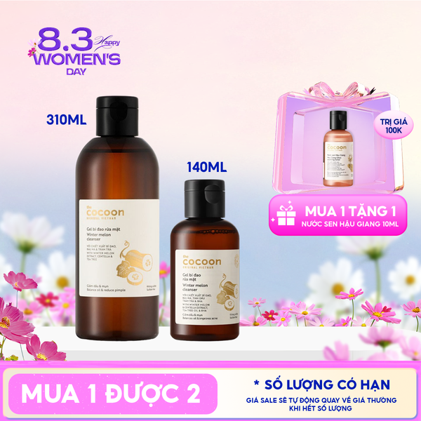  Gel Rửa Mặt Cocoon Bí Đao Hỗ Trợ Giảm Dầu Và Mụn Winter Melon Cleanser 