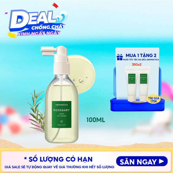  Xịt Dưỡng Chân Tóc Aromatica Hương Thảo Rosemary Root Enhancer 100ml 