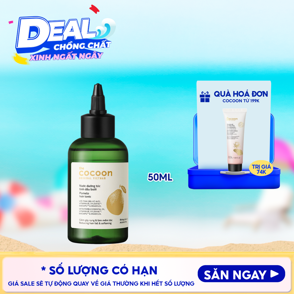 Nước Dưỡng Tóc Cocoon Hỗ Trợ Giảm Gãy Rụng Và Làm Mềm Tóc Tinh Dầu Bưởi Pomelo Hair Tonic