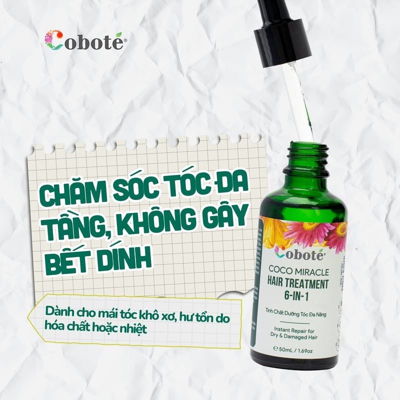 Tinh Chất Dưỡng Tóc Đa Năng Dưỡng Tóc Mềm Mượt COBOTÉ Coco Miracle Hair Treatment 6in1