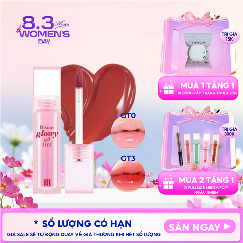 Son Bóng Pha Lê Merzy Căng Mọng, Bền Màu Bisous Glowy Gel Tint