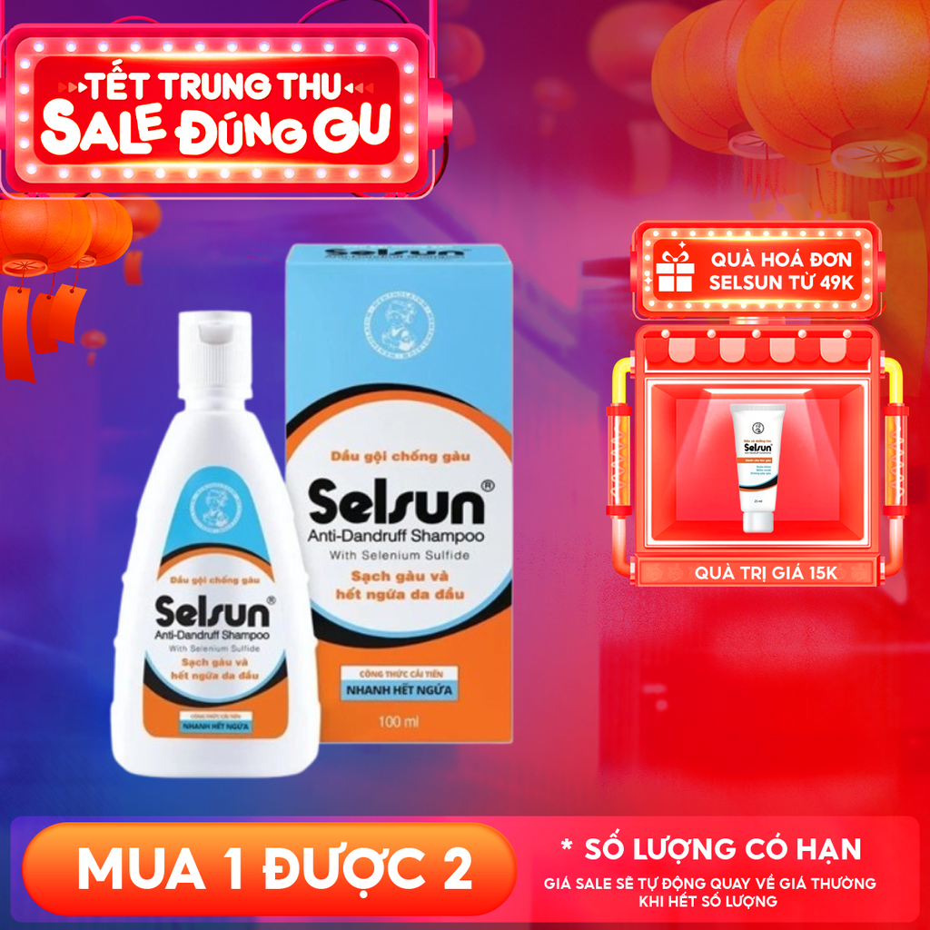 Dầu Gội Selsun Ngăn Ngừa Gàu & Nấm, Hỗ Trợ Giảm Ngứa Da Đầu Anti-Dandruff Shampoo