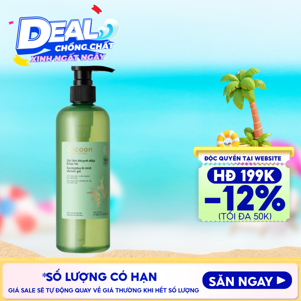  Gel Tắm Khuynh Diệp & Bạc Hà Cocoon Eucalyptus & Mint Shower Gel 