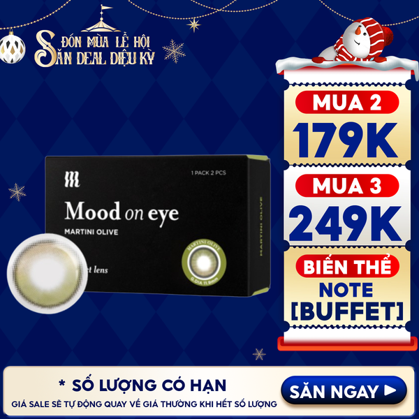  Kính Áp Tròng Merzy Lens Mắt Màu Tự Nhiên, Cao Cấp Hàn Quốc Mood On Eye Contact Lens 