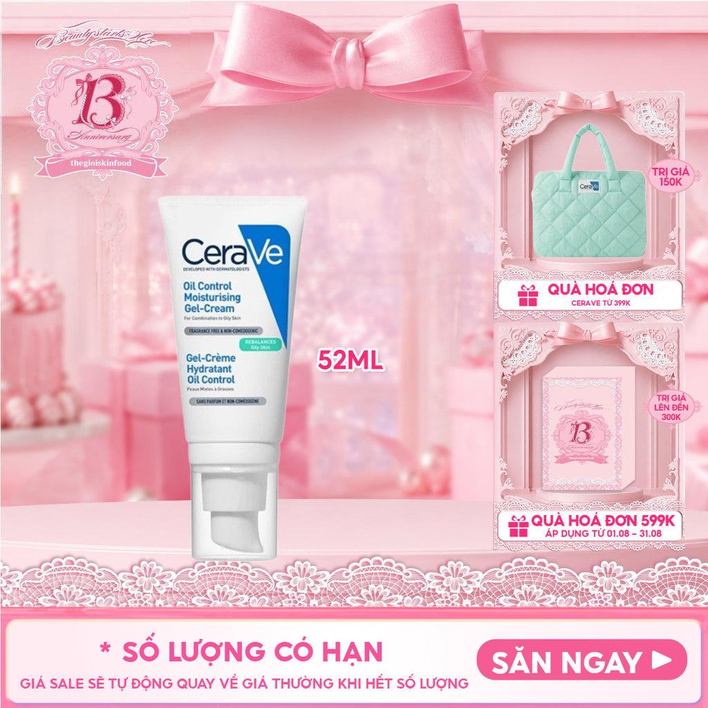 Gel Dưỡng Ẩm Kiềm Dầu Cerave Oil Control Moisturizing Gel-Cream 52ml