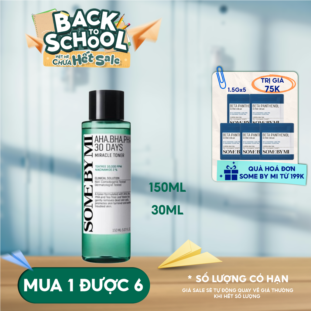 Nước Hoa Hồng Some By Mi Làm Sạch Da, Tẩy Da Chết, Cải Thiện Da Mụn Hàn Quốc Toner AHA