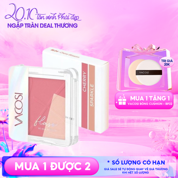  Phấn Má Hồng Và Bắt Sáng Vacosi Flaso Blush Set 8.3g 