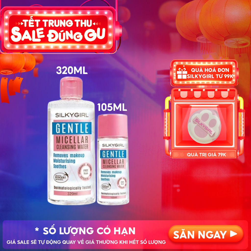 Nước Tẩy Trang Silkygirl Dịu Nhẹ Gentle Micellar Cleansing Water
