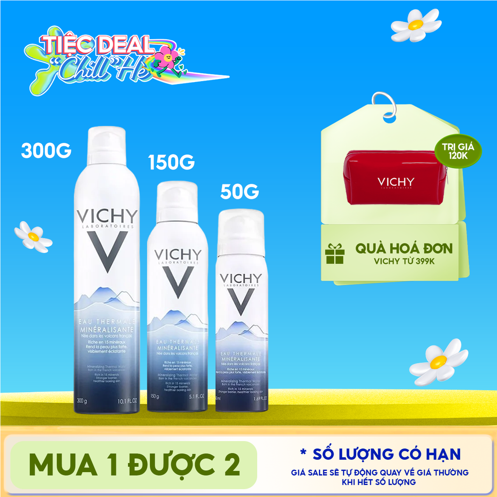 Nước Xịt Khoáng Vichy Cấp Ẩm Và Bảo Vệ Da Mineralizing Thermal Water