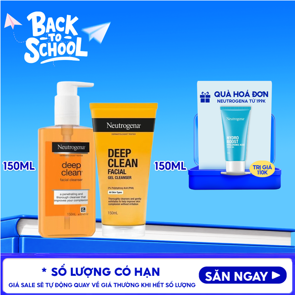  Sữa Rửa Mặt Neutrogena Làm Sạch Sâu Dạng Gel Deep Clean Facial Cleanser 