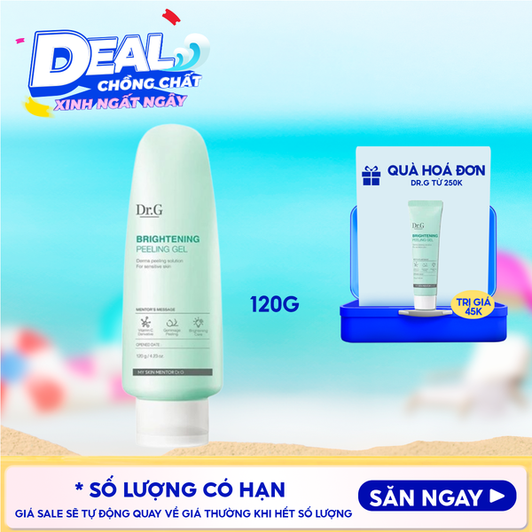  Tẩy Tế Bào Chết Dr.G Dạng Gel Dịu Nhẹ, Làm Sáng Da Brightening Peeling Gel 120g 