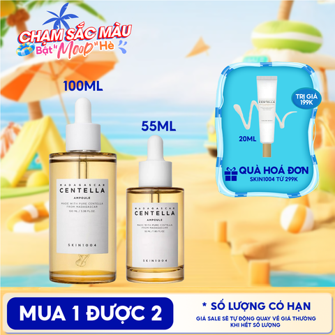 Serum Skin1004 Tinh Chất Rau Má Làm Dịu, Hỗ Trợ Dưỡng Sáng, Mờ Thâm Cho Da Nhạy Cảm Madagascar Centella Asiatica 100 Ampoule