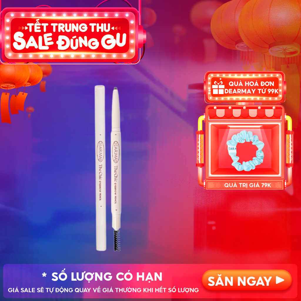 Chì Kẻ Mày Dearmay Bền Màu The Chic Eyebrow Pencil 0.18g