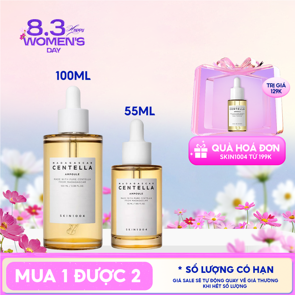  Serum Skin1004 Tinh Chất Rau Má Làm Dịu, Hỗ Trợ Dưỡng Sáng, Mờ Thâm Cho Da Nhạy Cảm Madagascar Centella Asiatica 100 Ampoule 