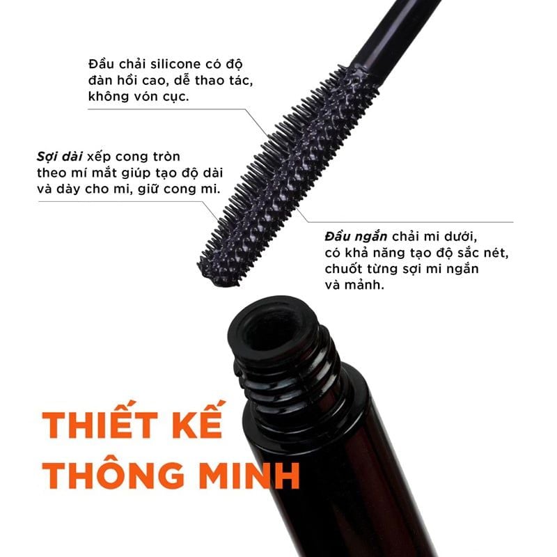Mascara Dạng Gel Dài Và Cong Mi Tự Nhiên Vacosi Neowise Intense Mascara - VM31