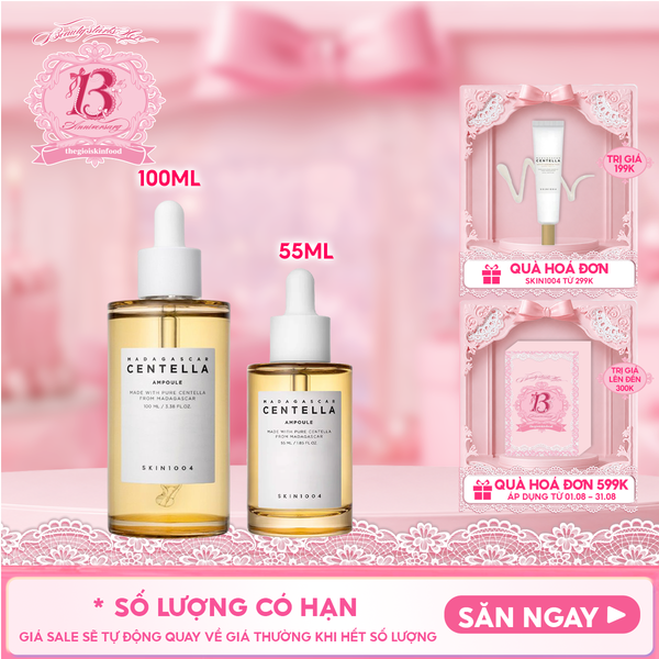  Serum Skin1004 Tinh Chất Rau Má Làm Dịu, Hỗ Trợ Dưỡng Sáng, Mờ Thâm Cho Da Nhạy Cảm Madagascar Centella Asiatica 100 Ampoule 