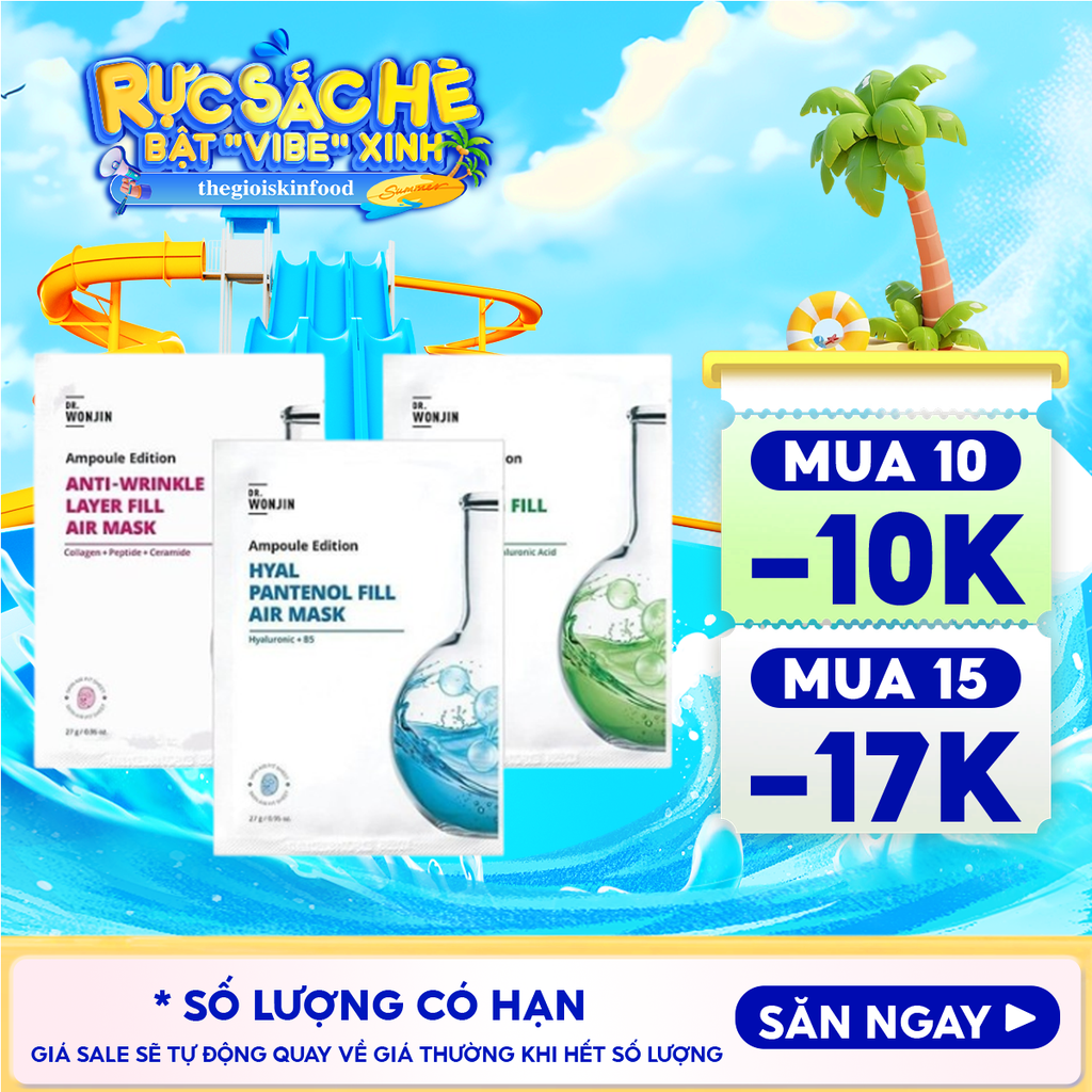 Mặt Nạ Tinh Chất Cấp Ẩm, Làm Dịu Da Wonjin Ampoule Edition Fill Air Mask 27g