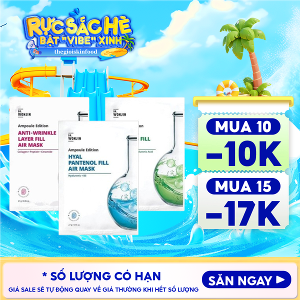  Mặt Nạ Tinh Chất Cấp Ẩm, Làm Dịu Da Wonjin Ampoule Edition Fill Air Mask 27g 