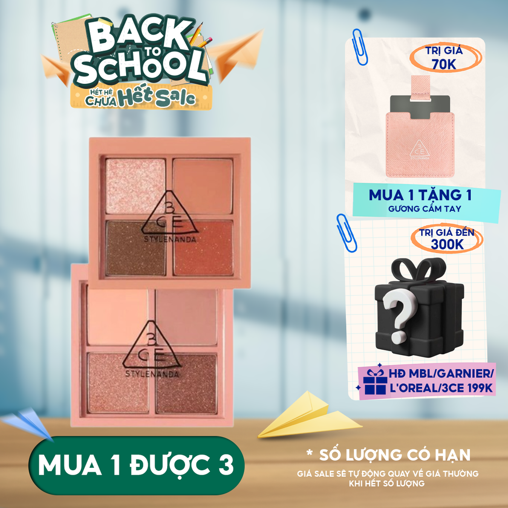 Bảng Phấn Mắt 4 Màu 3CE Mini Multi Eye Color Palette 3.2g