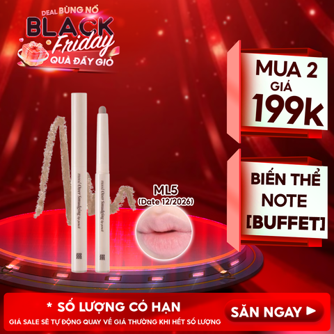  Chì Kẻ Viền Môi Merzy Mịn Lì, Đa Năng Mood Over Smudging Lip Pencil 0.9g 