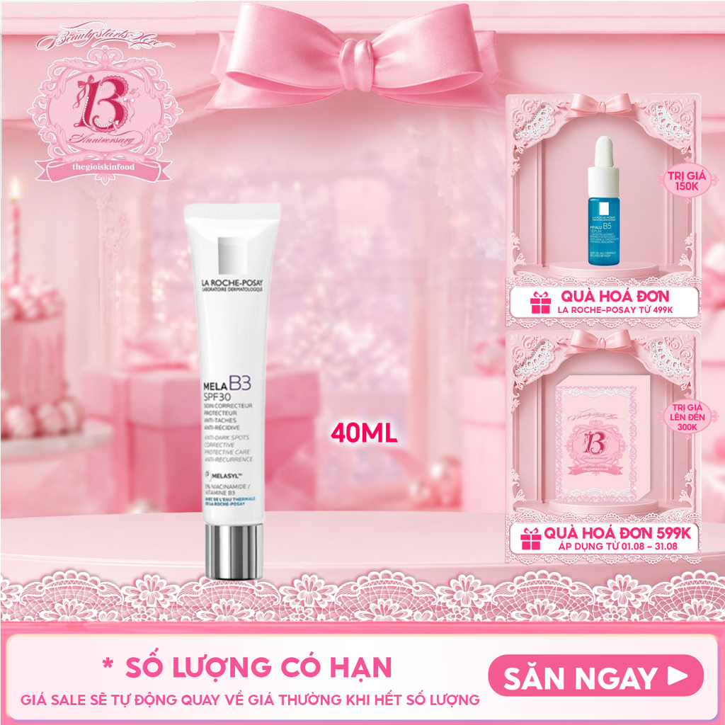 Kem Dưỡng La Roche-Posay Hỗ Trợ Làm Trắng Da, Giảm Thâm Nám Mela B3 Cream 40ml