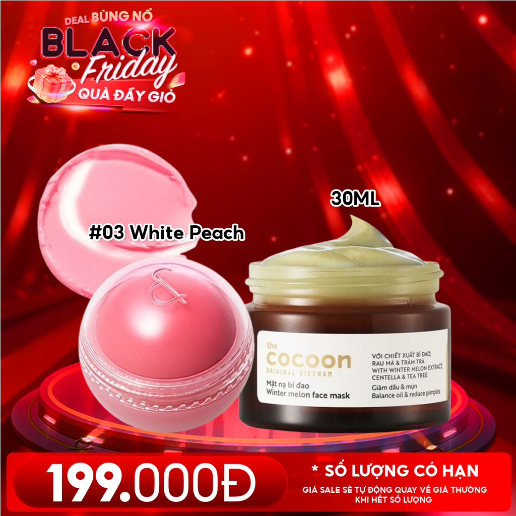 Combo Quà Tặng 20/11: Má Hồng Kem Dạng Lăn Romand Juicy Roll Cheek + Mặt Nạ Rửa Bí Đao Giảm Dầu Và Mụn Cocoon 30ml